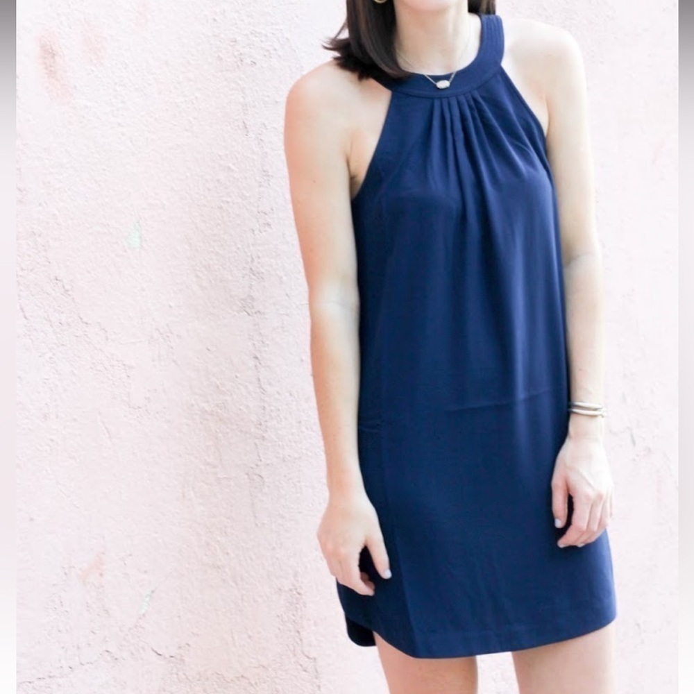 Southern Tide navy blue dress fits size M